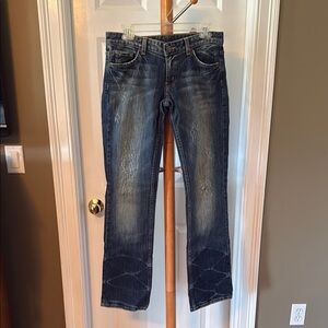 Stylish Distressed Blue Jeans